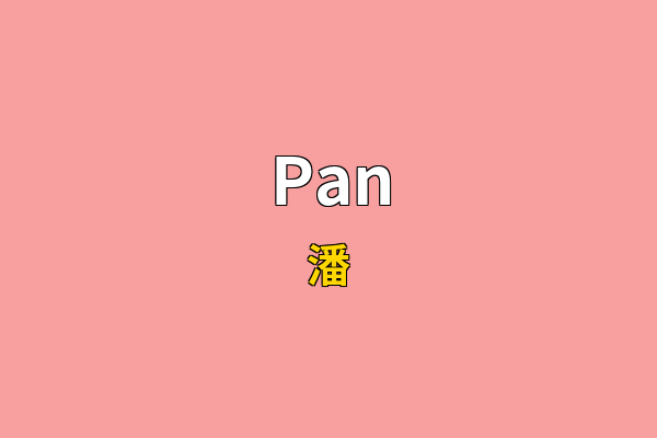 Pan英文名