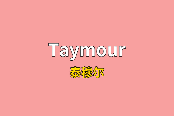 Taymour英文名