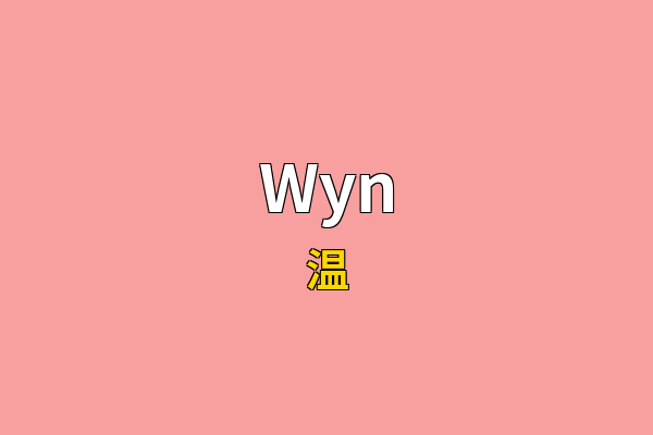 Wyn英文名