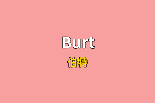 Burt英文名