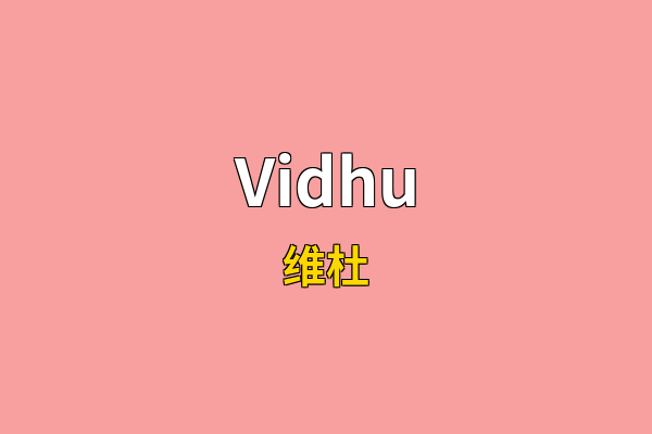 Vidhu英文名