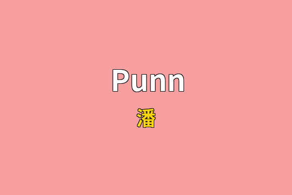 Punn英文名