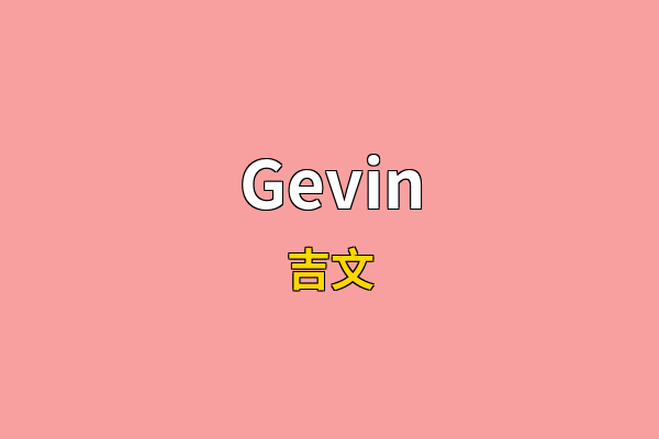 Gevin英文名