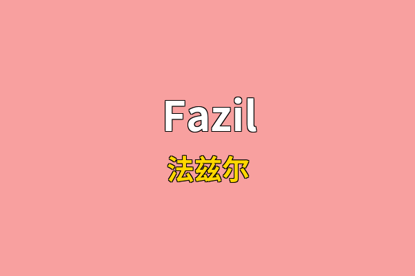 Fazil英文名