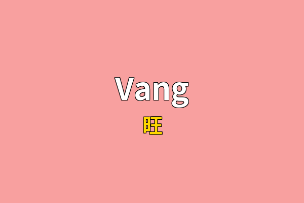Vang英文名
