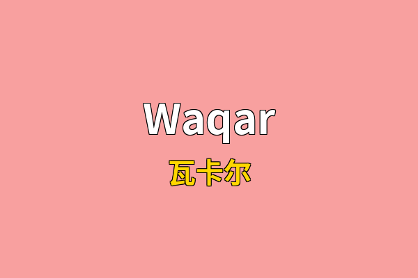 Waqar英文名