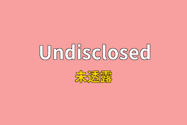 Undisclosed英文名