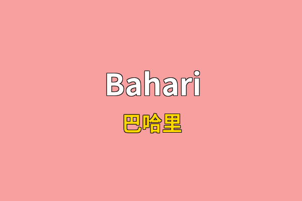 Bahari英文名