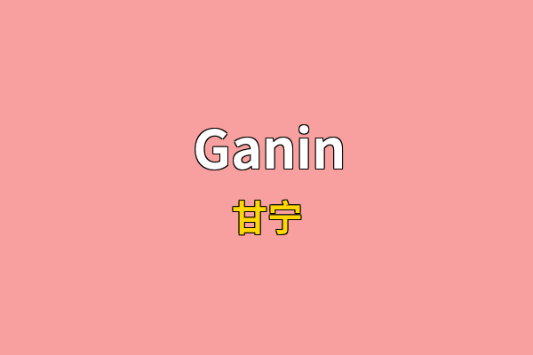 Ganin英文名