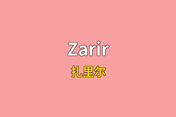 Zarir英文名